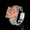 Silver-open size Ice Flower cut papalacha ring