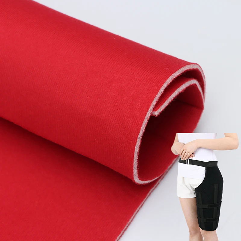 Dostosowana kolorowa welwetowa foliowana tkanina z pianki poliestrowej, odpowiednia do opasek do immobilizacji złamań/sprzętu ochronnego sportowego/na kolana
