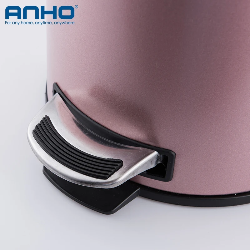 Мусорная корзина круглой формы с педалью 7 л