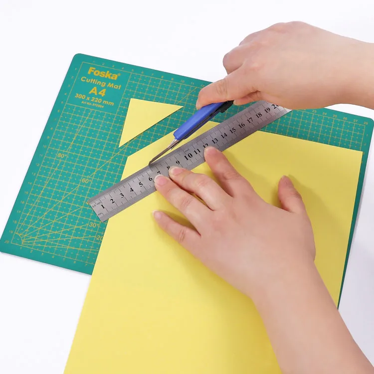 Jakar A2 Green Self Healing Sealing Cutting Mat Double Sided Metric Imperial Cm Mm Inch Non Slip Printed Square Grid Line Professional Quality (450 X 600 X 3mm Inch) By Jakar