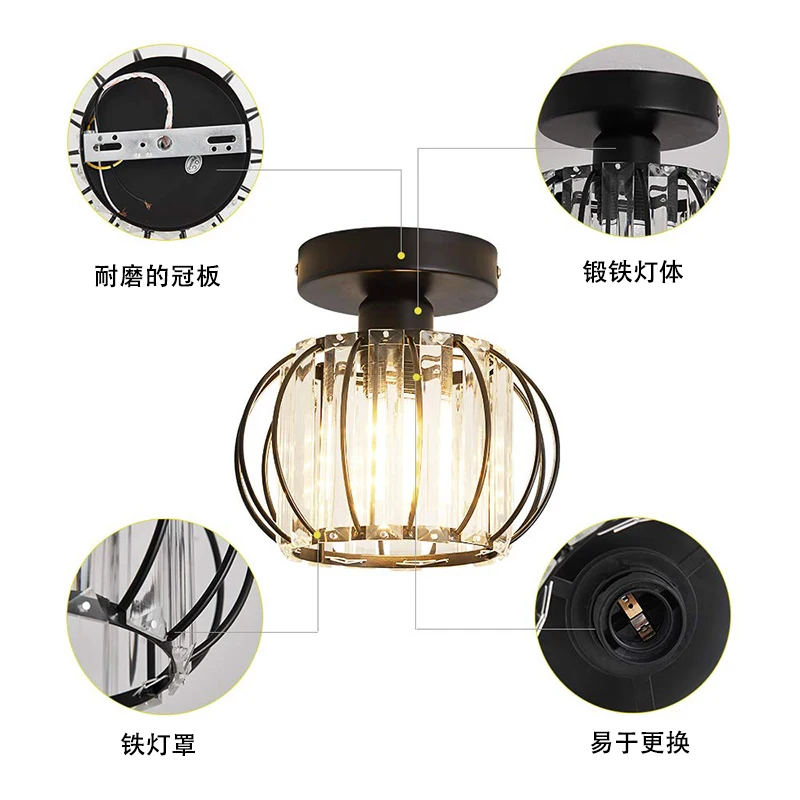 Modern Hallway Corridor Chandelier Lighting Modernrestaurantlamp Fixtures Crystal Ceiling Lampbarsign Crystal LED Living Room
