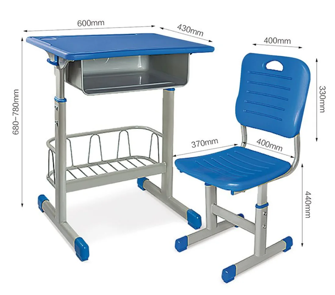 Focus On School Furniture Single Student Desk And Chair Over 15 Years