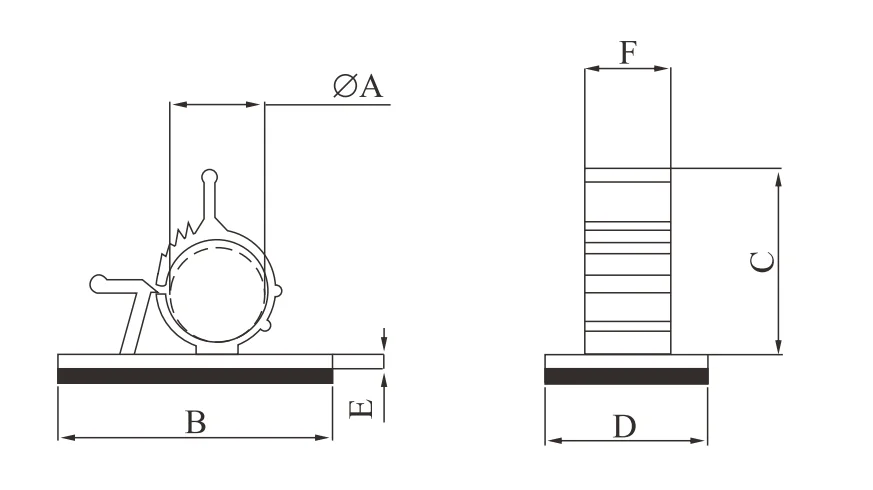 Good Quality Adjustable Self Adhesive Plastic Fixing Cable Clamp Self-adhesive adjustable Cable Clamp
