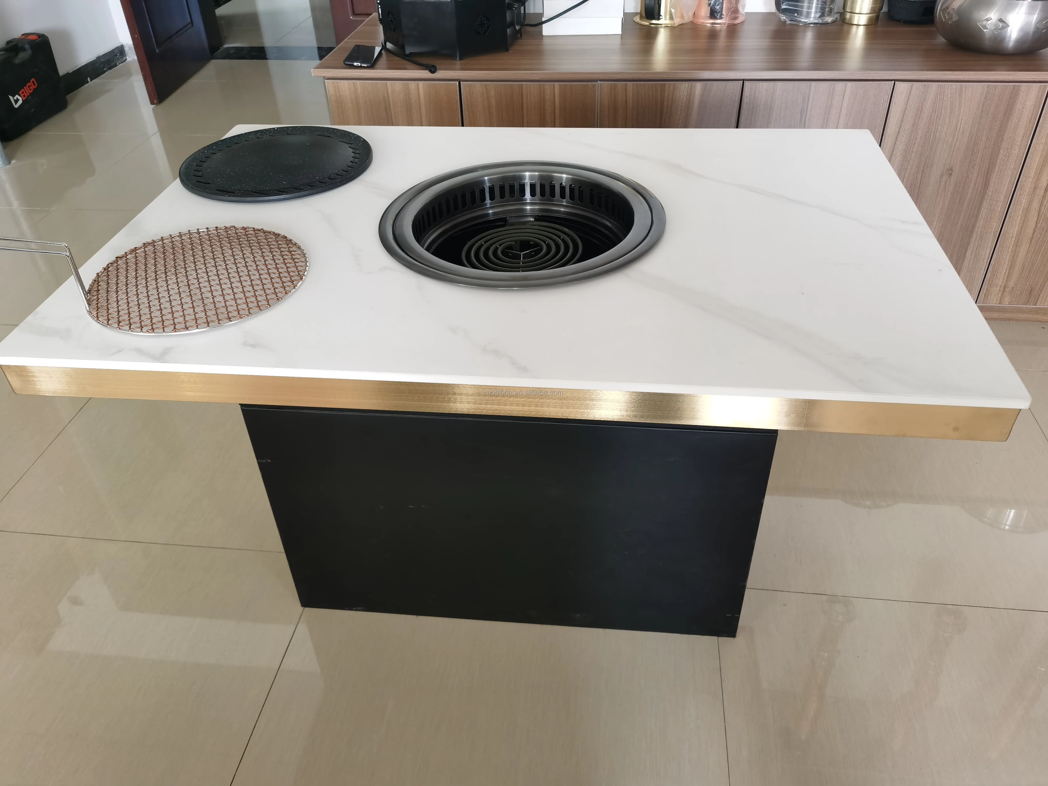 Korean BBQ Table Insert - Hot Pot Table for Restaurants