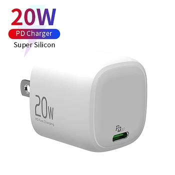 New material super silicon mini original fast complete type c charger for High quality iPhone charger apple adapter kc