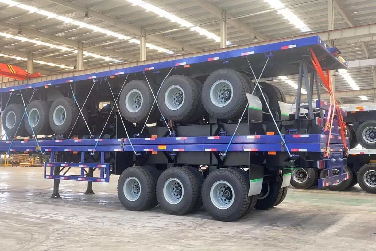 Vehicle Master 3 Axles Flatbed Trailer For Sale 20ft Flat Bed 40 Ft 40 ...