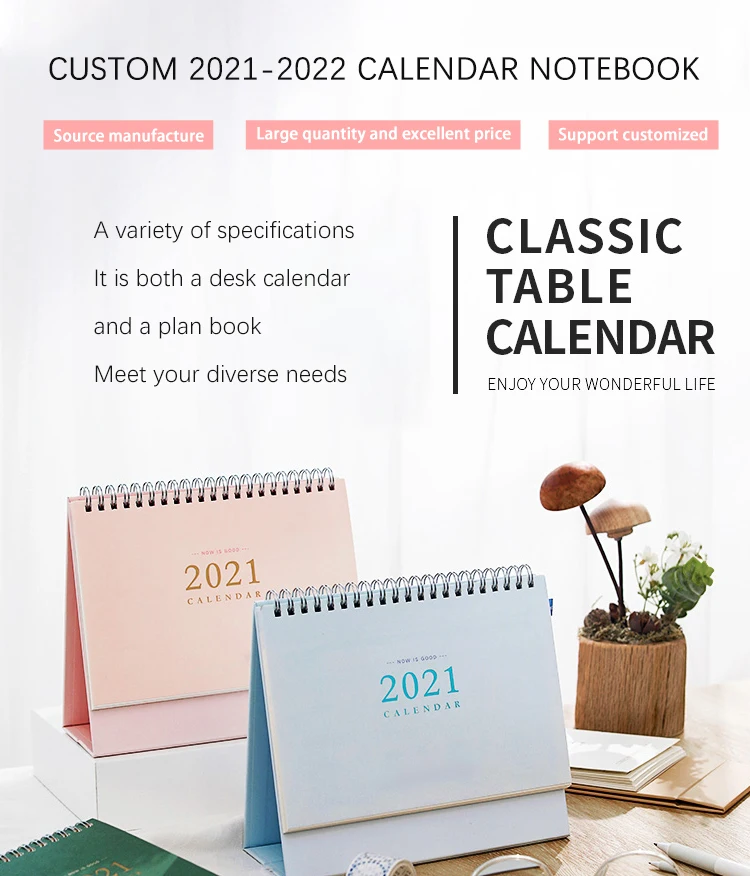 2021 Desk Calendar Printing Notebook Table The Lunar Calendar Perpetual Notebook
