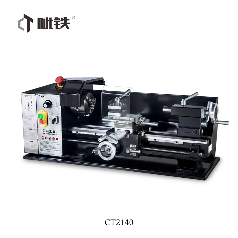 Lathe CT2140 Machine Mini Bench Metal 600w Horizontal Engine Turning Machine Engineering Machinery Workshops Manual Metal Winone