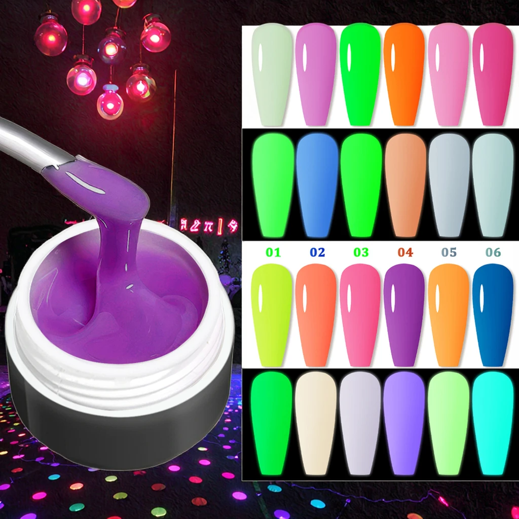Wholesale UV Glow Dark Quick Builder Extend Gel Polish Professional Supplier for French Manicure Nail Gel Extension