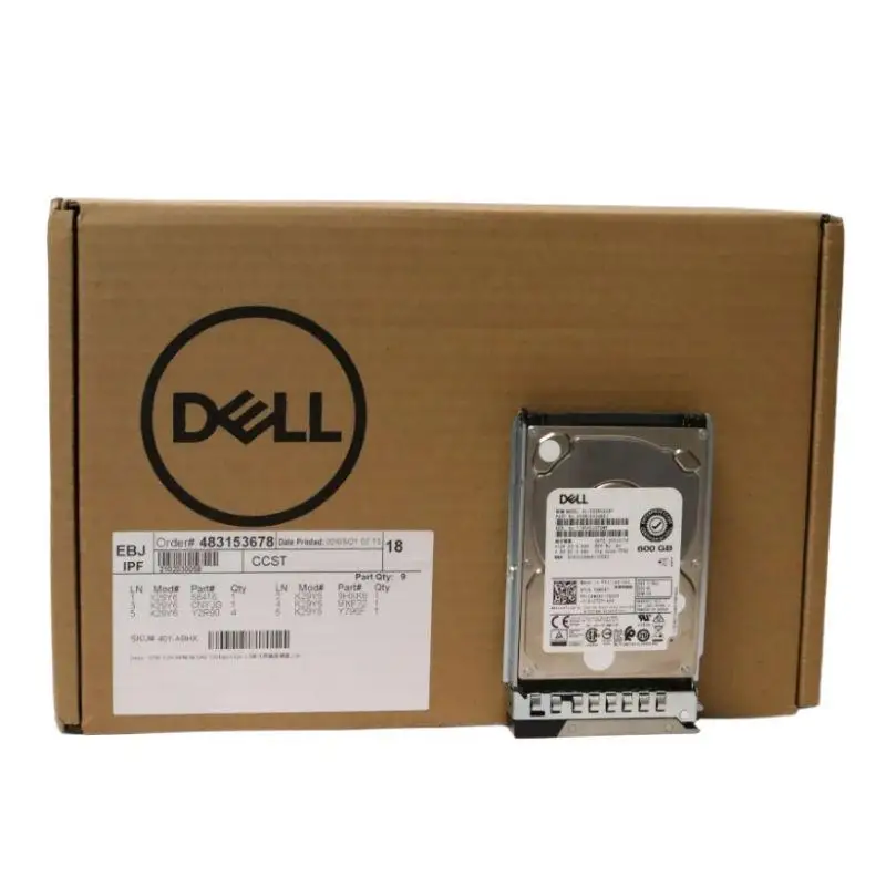New Original for Dell 1.2TB 10K SAS 2.5\" Enterprise Level SSD Hard Disk for Servers Metal Shell Internal External Use in Stock