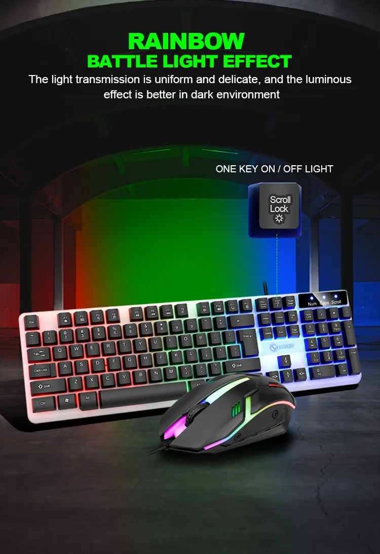 LIMEIDE GTX350 RGB Gaming Keyboard and Mouse Set - 104 Key USB ...