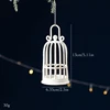 Ornement de Noël cage à oiseaux en tons or blanc (1 pièce)