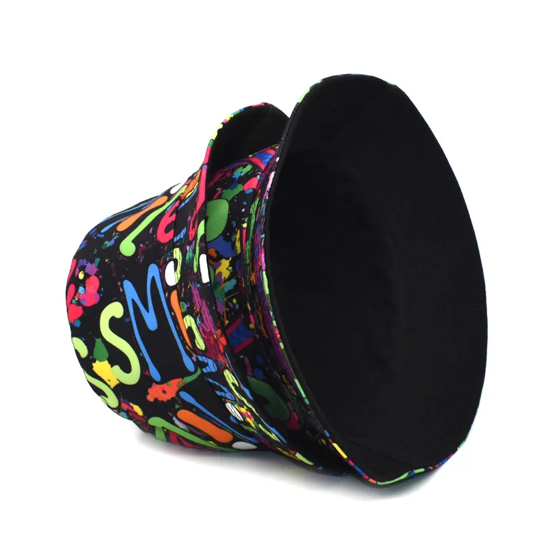 printing reversible fisherman hat leisure basin hat men women outdoor sun hat