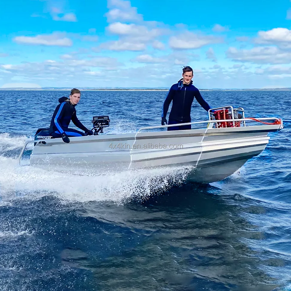 KinOcean 16ft Welded Flat Jon Boat - Aluminium Fishing Boat for