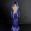 Blu con cristalli d'argento