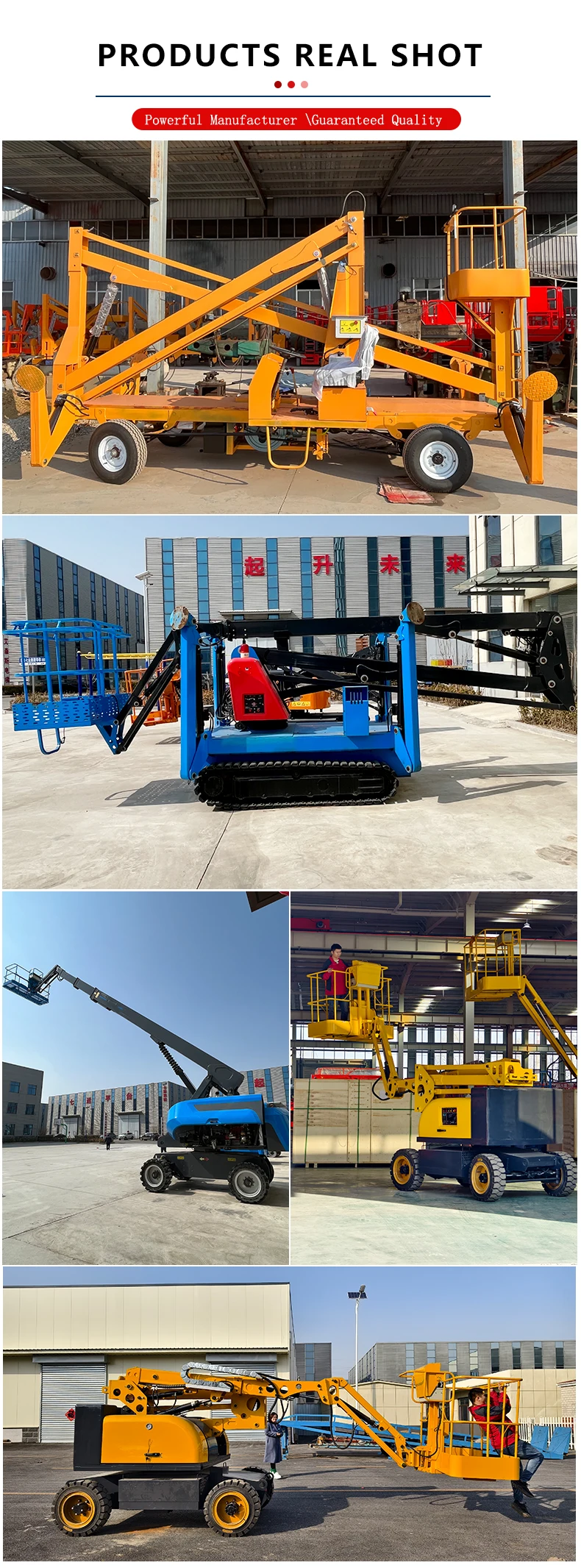 Explosive Models Aerial Work Platform Trailer Manlift Cherry Picker With Ce