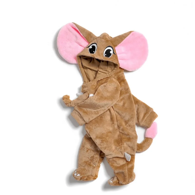 New Born Baby Clothes Winter Romper For Baby Animal Fleece Soft Baby Girl Fleece Romper Hooded
