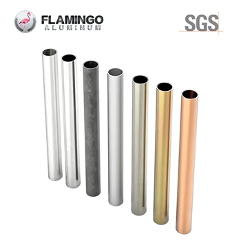 Flamingo 6061 6063 Aluminum Tube Extruded Anodize Industrial Round Aluminum Pipe Alloy Aluminium Tubes