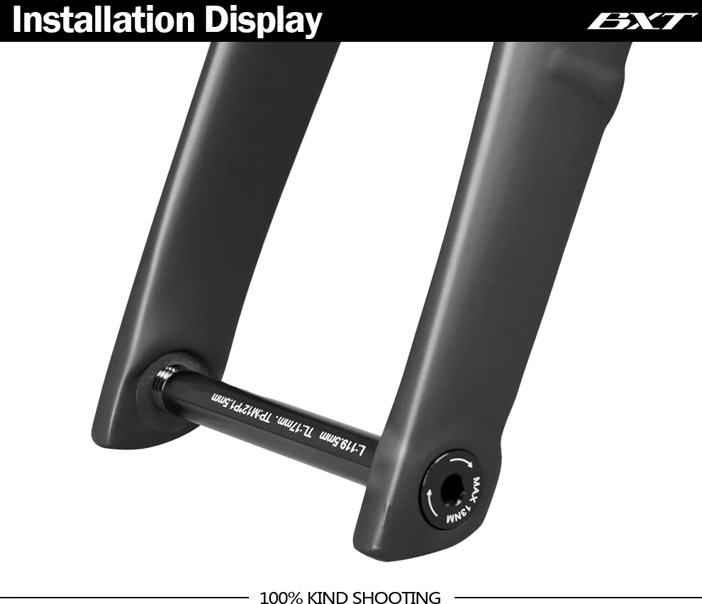 thumbnail interactive-video image 1 of Bicycle Front Hub Thru Axle Boost 15x100mm Mountain Bike Fork Axle Skewer For Fox Fork Sc32 34 36 M14p15 L145mm Tube Shaft 1 of 11
