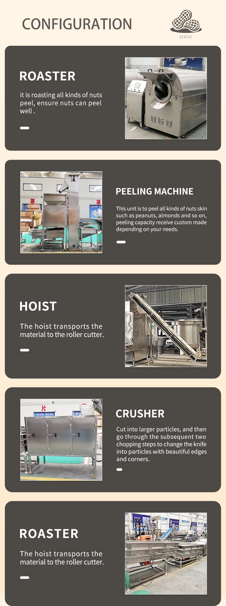Continuous Cocoa Bean Roaster Machine Hazelnut Almond Peanut Roasting ...