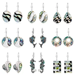 Abalone Shell Jewelry Natural Wholesale Abalone Shell Necklace Jewelry New Arrival Sea Jewelry Series Abalone Shell Drop Earring