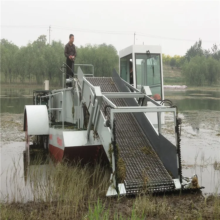 High Quality Small Scale Aquatic Weed Removal Machine Price of Lake Weed Harvester