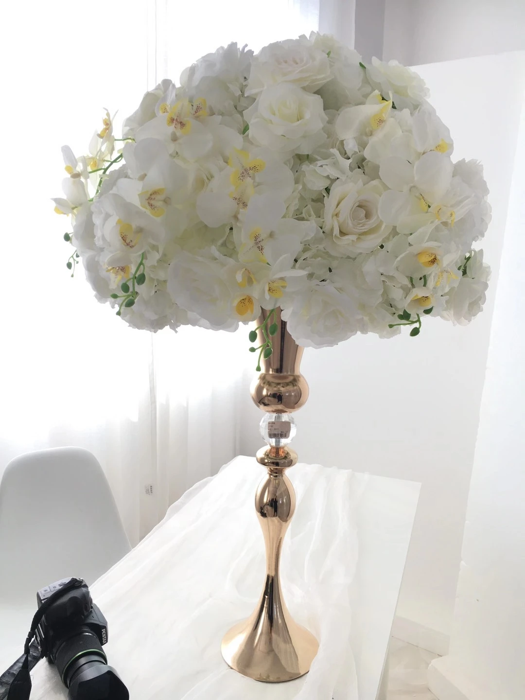 S02397 Wedding Rose Ball Centerpiece Table Centerpiece White Flower