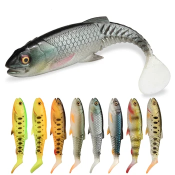 YOUME Soft Fishing Lure Bait Plastic Fishing Wobbler Swimbait for Pike Bass Paddle Tails Silicone Lures Artificial Bait Fishing – Soft Lure – view 2