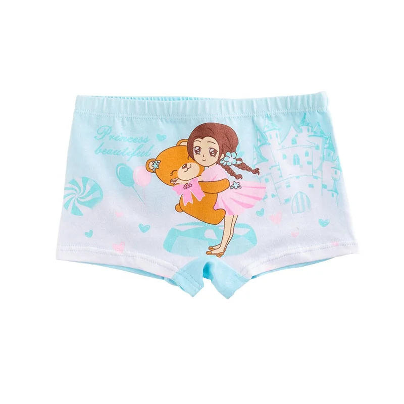 Нижнее белье для маленьких девочек; Трусы-боксеры из мягкого органического хлопка с милым рисунком медведя; Нижнее белье для маленьких девочек