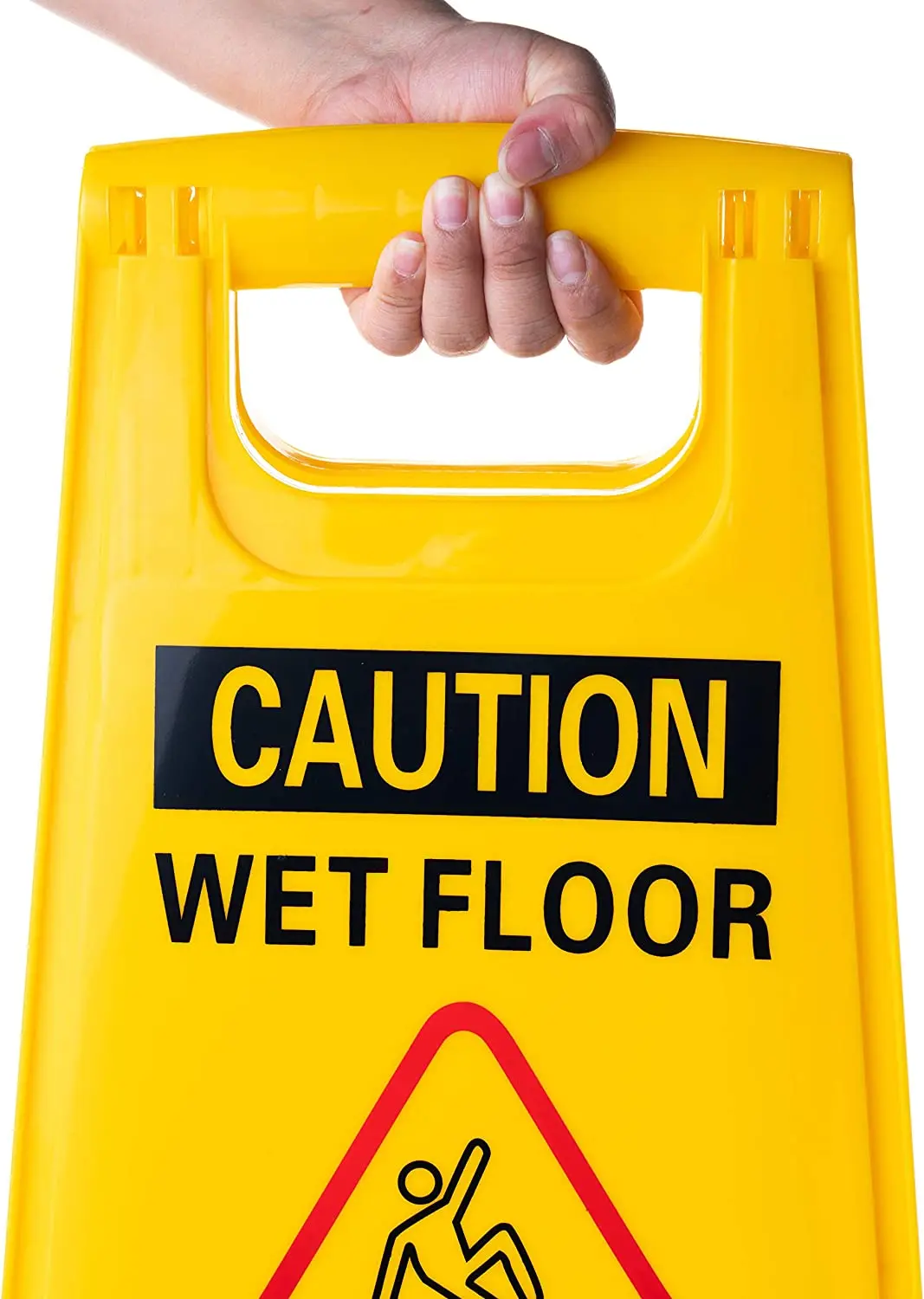 Caution Wet Floor Sign Foldout Bilingual Wet Floor Sign With Double