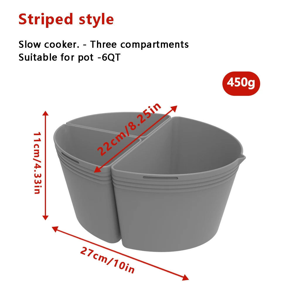 Crockpockets Slow Cooker Divider Silicone Insert Bpa Free Dishwasher
