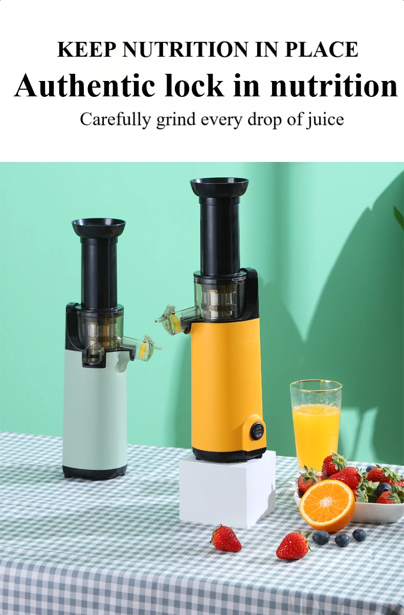 High Quality Portable Automatic Pulp Ejection Centrifugal Masticating Fruit Slow Juicer 120w