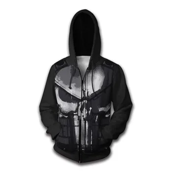 Atlanta Braves MLB Skull Punisher 3D Printed Hoodie/Zipper Hoodie