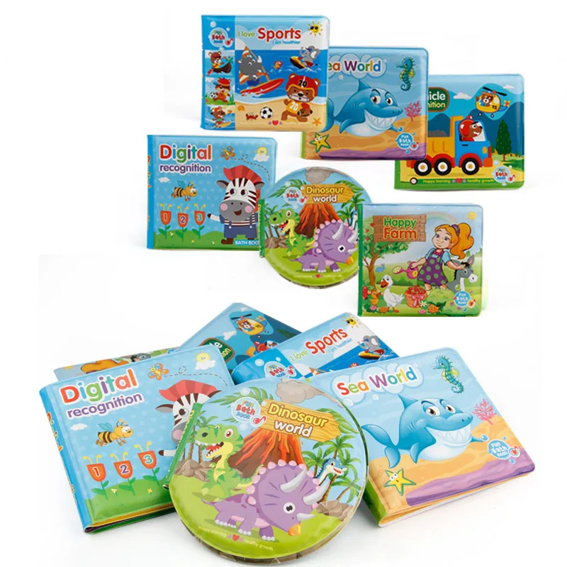 Baby Bath Books Waterproof Bathroom Books Water Bathroom Toys Early Learning Educational Toys Gift Bath Books For Baby Kids