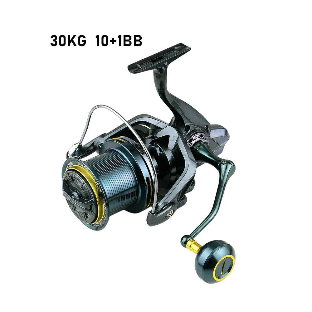 best chinese saltwater spinning reels Saltwater 8000 10000 12000 14000 10+1BB 30KG Max Drag Chinese Surf Fishing  Reels Metal Body Saltwater Spinning Surf Reel for Sea