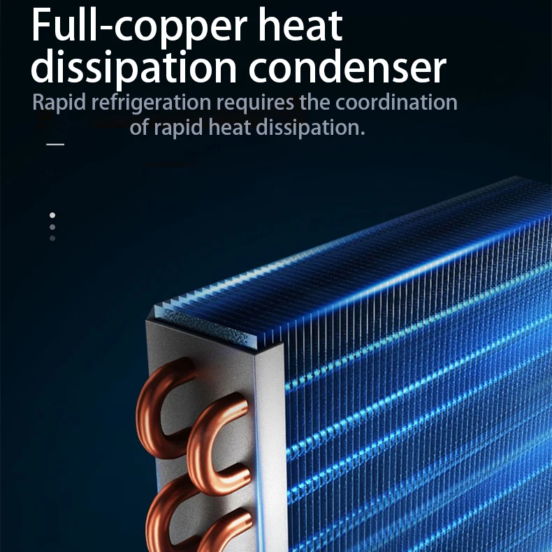 Commercial Portable Air Cooler with Swing Air New 220V 9500 BTU Floor Standing Core Components Including Pump and Compressor