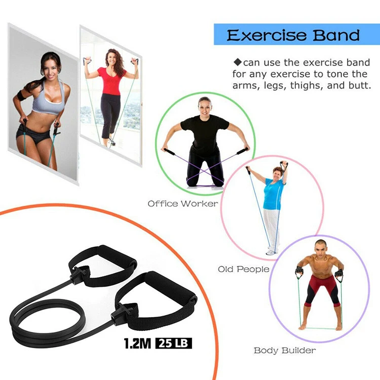 Фитнес упражнений шнуры эластичный Йога Спортивные вытяжная верёвка из стрейч Эспандеры