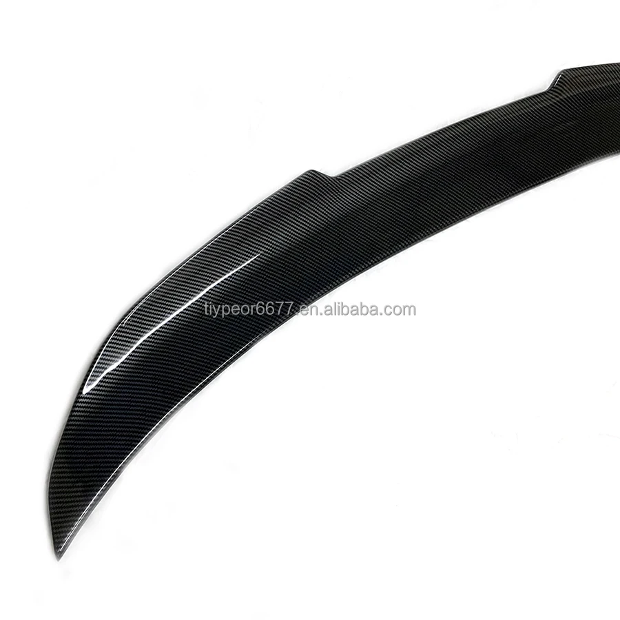 product for bmw 4 series f33 psm style carbon look abs car rear trunk spoiler wing lip tiypeor-5