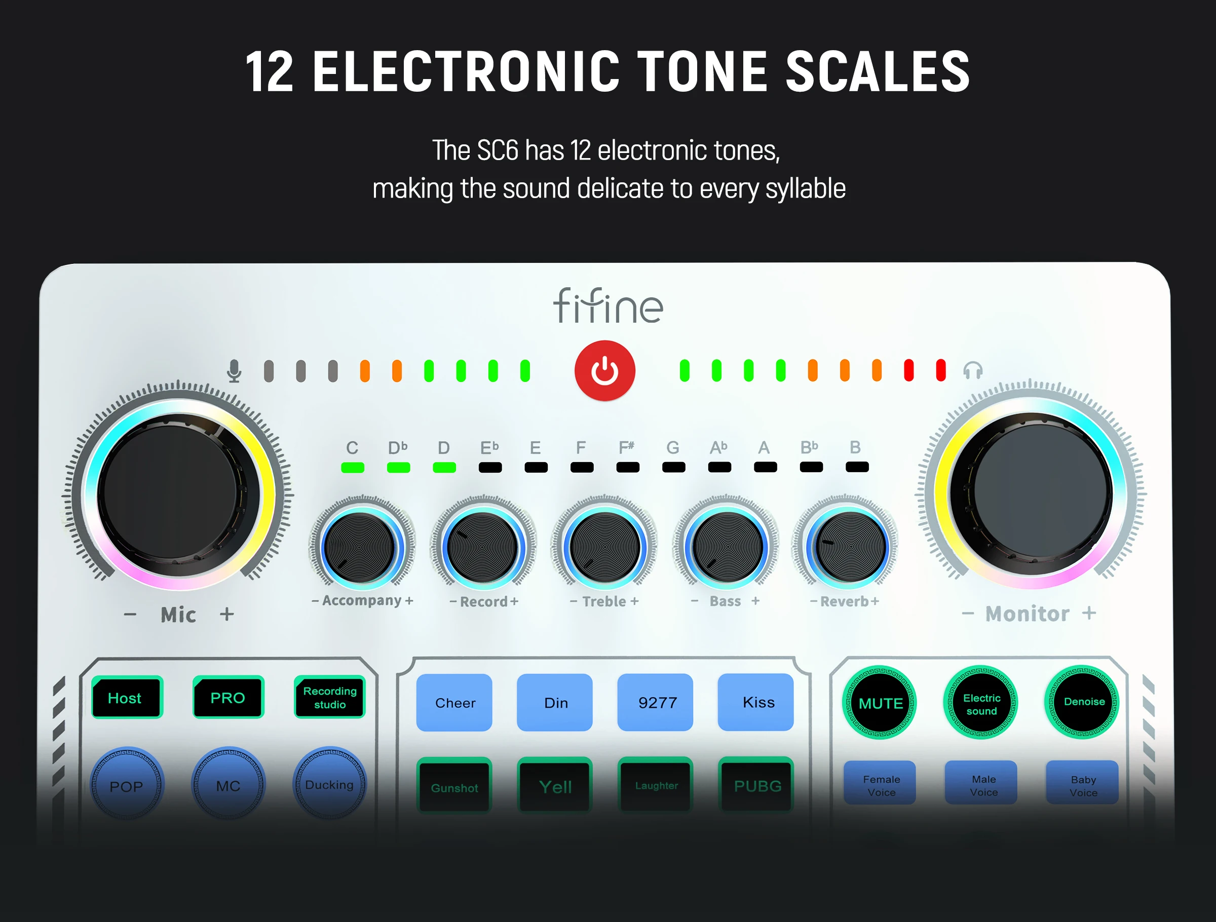 Fifine Professional Recording Studio Sound Cards Live Stream Usb Sound