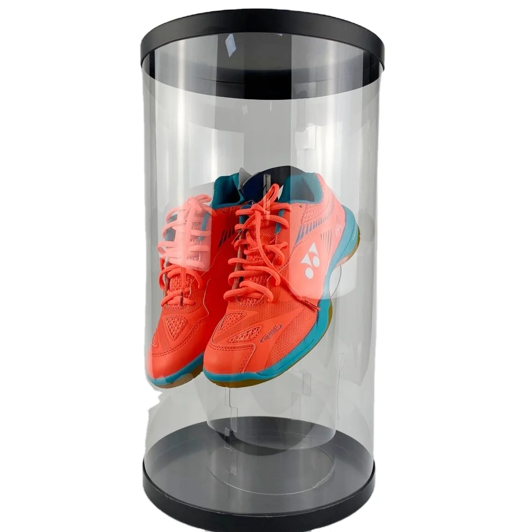 GCZQYAM Zwevende schoenendisplay, 360° draaibaar magnetisch levitatieschoenenrek met 16 kleuren LED-licht voor geschenken Schoenenverzamelaars Winkel Reclame Tentoonstelling Huisdecoratie