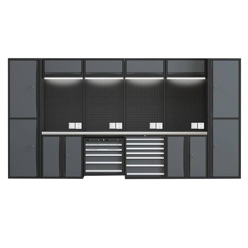 Customized Tool Cabinet and Workbench with Lockable Steel Drawers