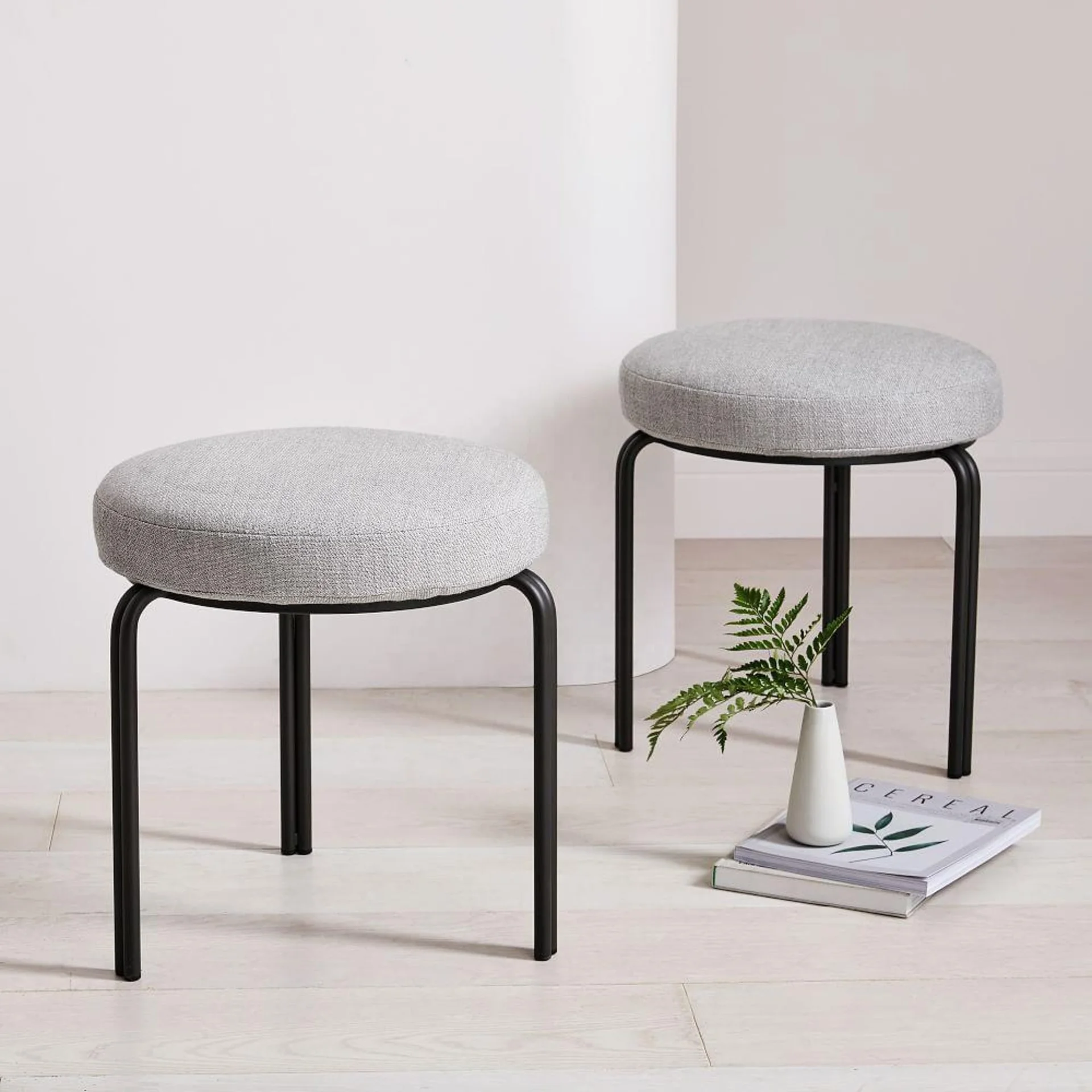 velvet stacking stool