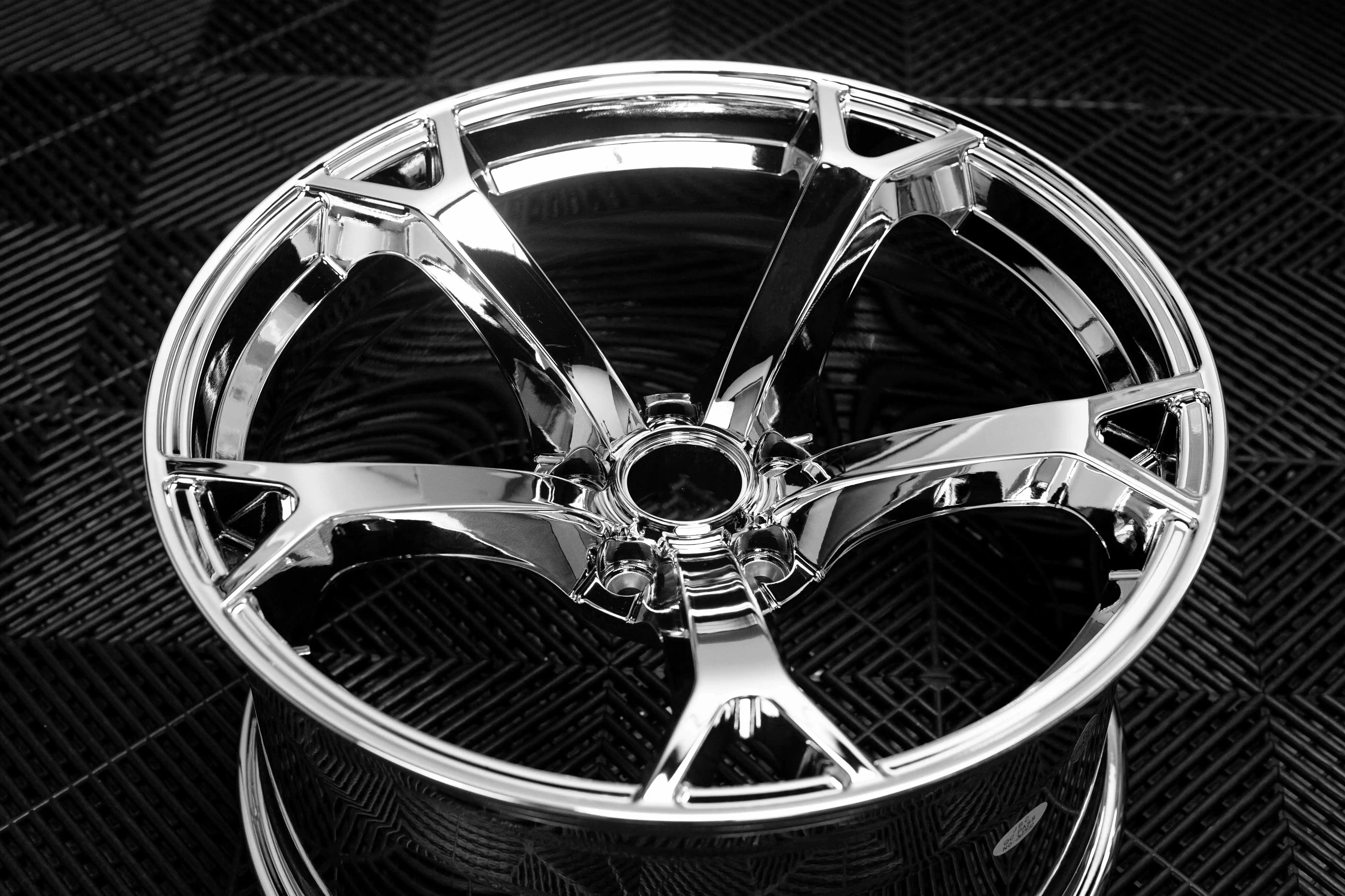 Triple Chrome Gloss Silver Forged Wheels for Nissan 300z