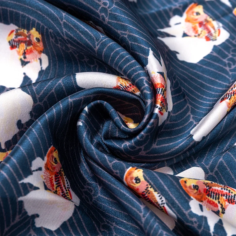 Оптовая продажа дизайнерской пижамной ткани атласная шифоновая шелковая ткань для одежды