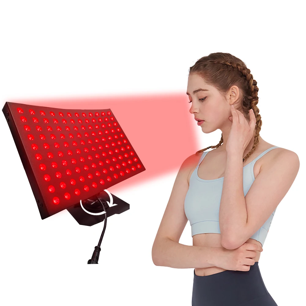 2024 new arrival home use desktop curved design 360 degree free rotating base pain relief red light therapy panel