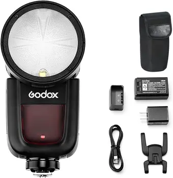 Godox-V1-C Round Head Camera Flash Speedlite  Wireless Flash for Canon 6D 7D 50D 60D 550D 650D 1000D 1DX 580EX II 5D Mark II III