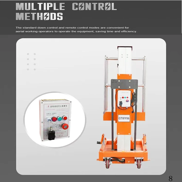 4m Aluminum Lift Ladder Lift Design Man Lift For Aerial Work 100kg