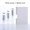 Avec pulvérisateur d'argent + carte de papier blanc