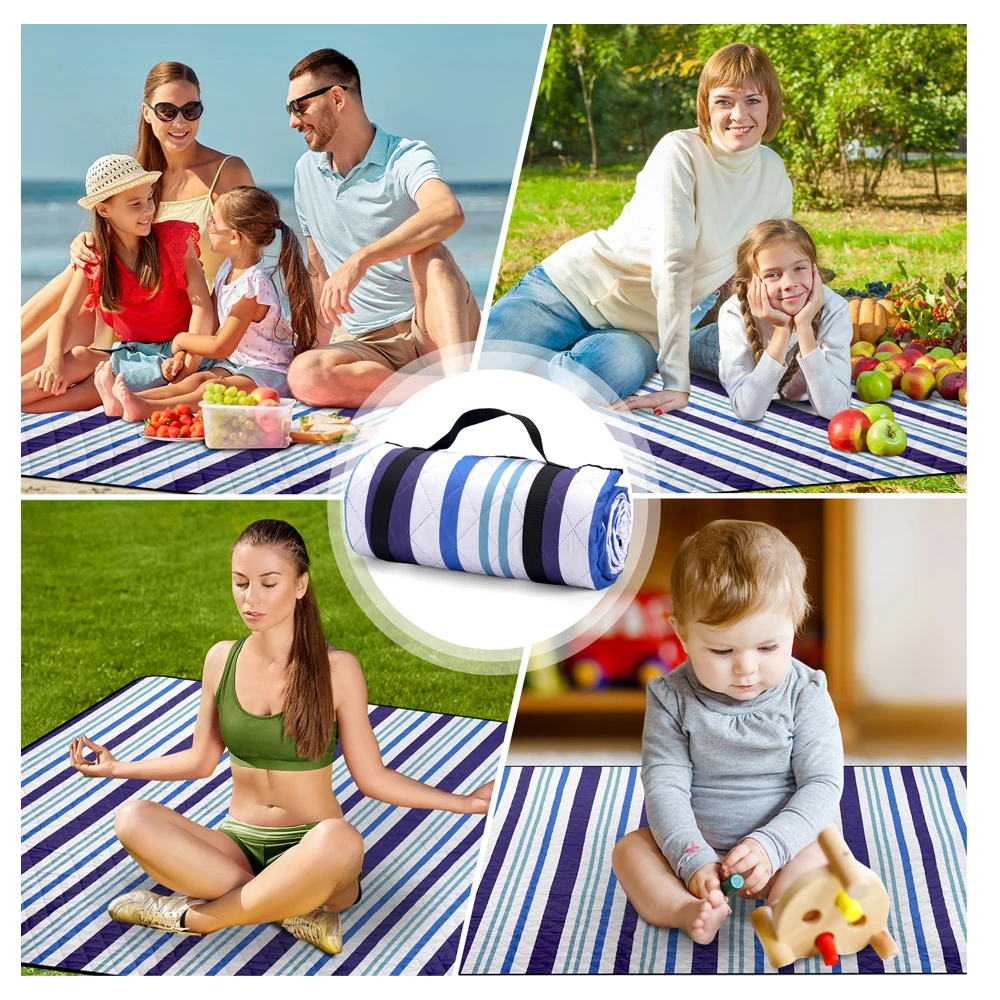 Original Factory OEM Directly Supply Outdoor Foldable Portable Sand Proof  Waterproof Picnic Beach Mat Wholesale Picnic Blanket