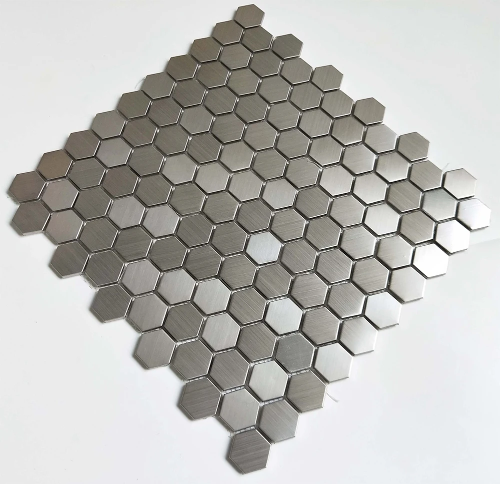 Mosaïque Céramique Hexagonale Bronze – Brillant, Pour Douche, Cuisine Ou Mur